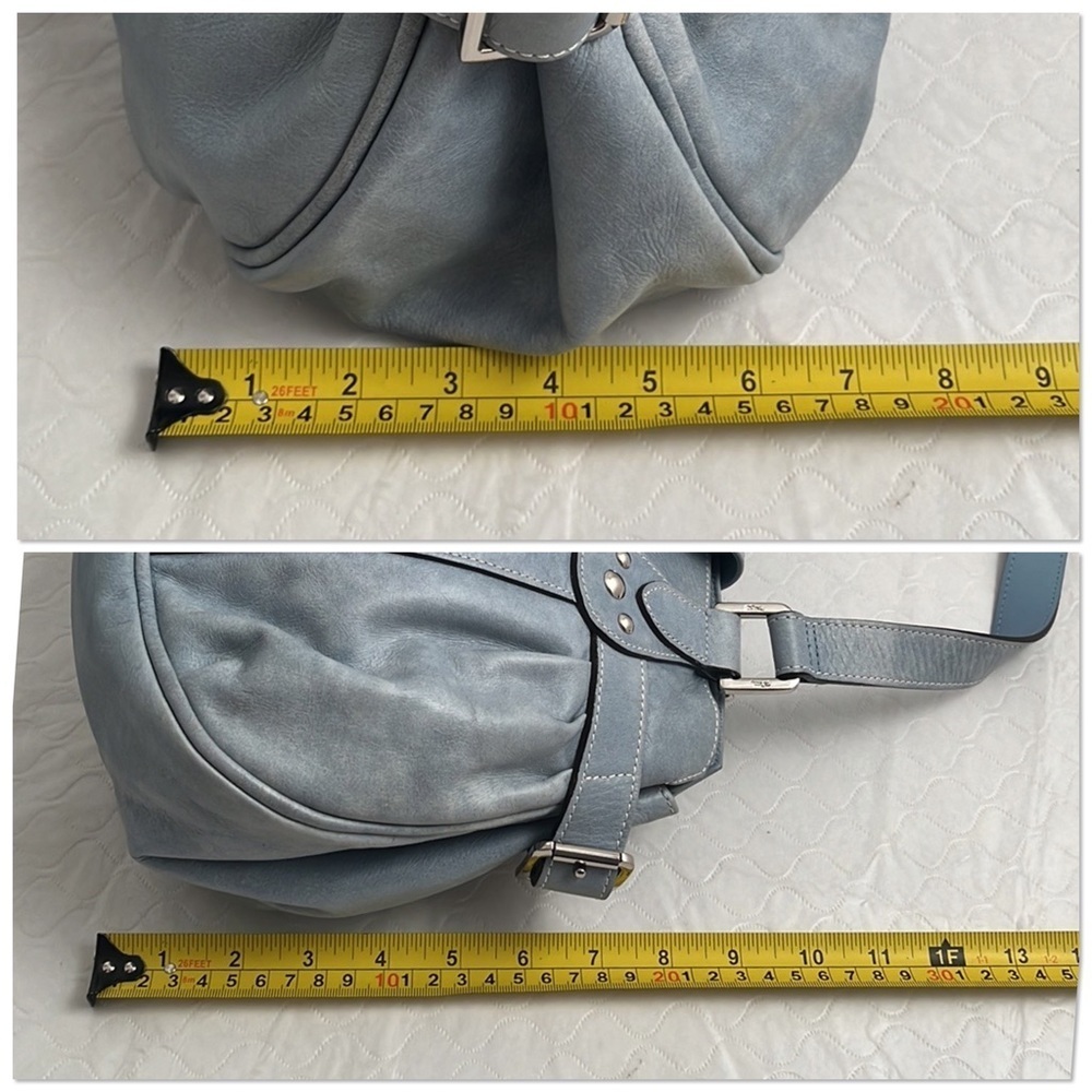 Longchamp Idole light blue leather vintage satchel bag - Picture 11 of 16